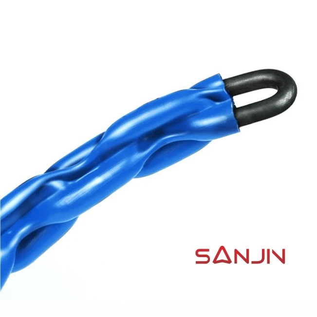 Elevator plastic compensation chain blue